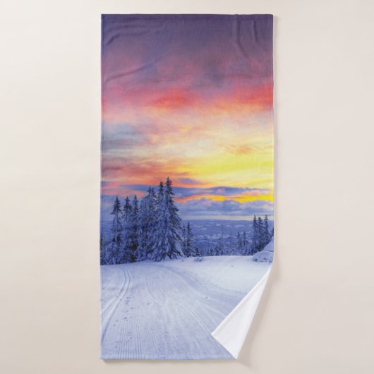Winterlandschap Badhanddoek (Badhanddoek)