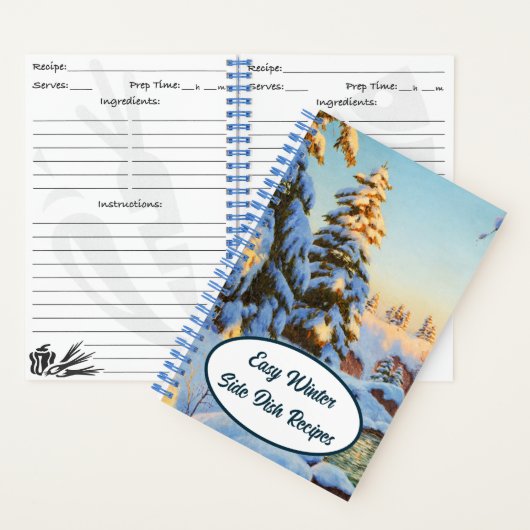 Winterlandschap, Bessonof, Recipes Notitieboek (Binnen)