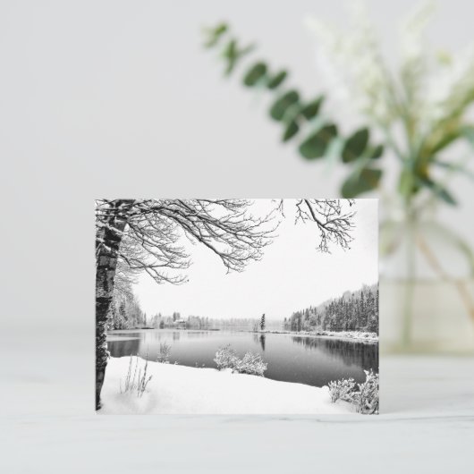 winterlandschap briefkaart (Staand voorkant)