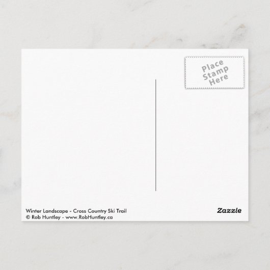 Winterlandschap - Briefkaart (Achterkant)