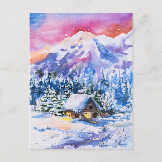 Winterlandschap Briefkaart (Voorkant)