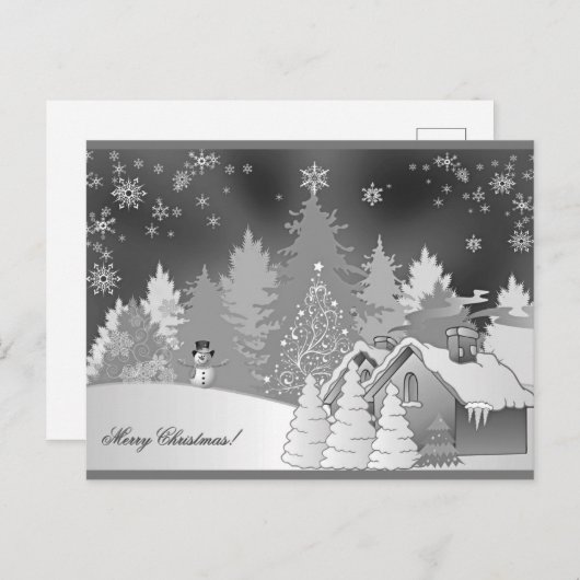 Winterlandschap Briefkaart (Voorkant / Achterkant)