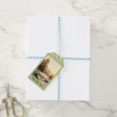 winterlandschap; cadeaulabel (Met Touw)