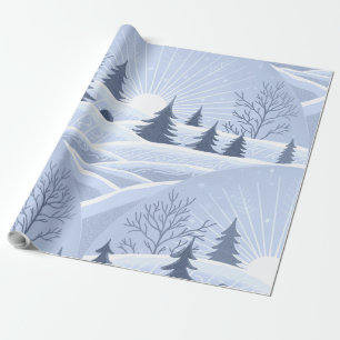 Winterlandschap Cadeaupapier