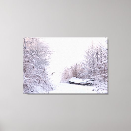 Winterlandschap Canvas Afdruk (Voorkant)