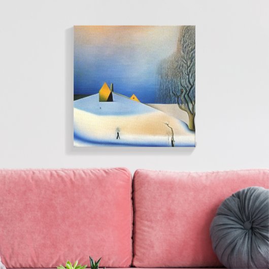 Winterlandschap Canvas Afdruk (Insitu (Woonkamer))