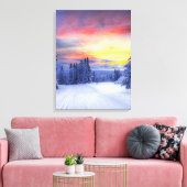 Winterlandschap Canvas Afdruk (Insitu (Woonkamer))