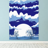 Winterlandschap Canvas Afdruk (Insitu (Houten vloer))