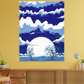 Winterlandschap Canvas Afdruk (Insitu (Woonkamer))
