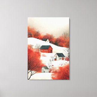 Winterlandschap Canvas Afdruk