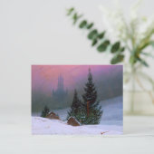 Winterlandschap Caspar David Friedrich Briefkaart (Staand voorkant)