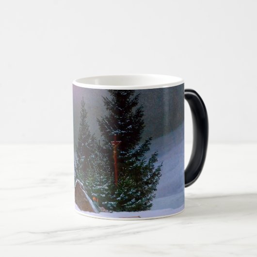 Winterlandschap Caspar David Friedrich Magische Mok (Voorkant rechts)