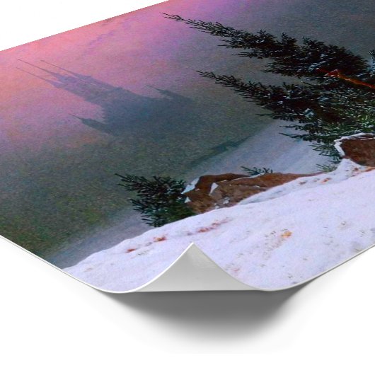 Winterlandschap Caspar David Friedrich Poster (Hoek)