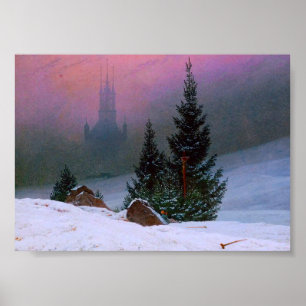 Winterlandschap Caspar David Friedrich Poster