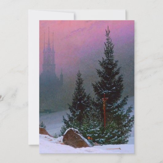 Winterlandschap Caspar David Friedrich Save The Date (Voorkant)