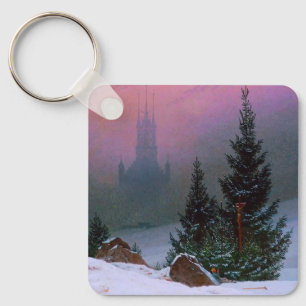 Winterlandschap Caspar David Friedrich Sleutelhanger