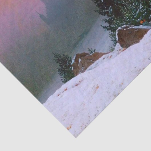 Winterlandschap Caspar David Friedrich Tissuepapier (Detail)