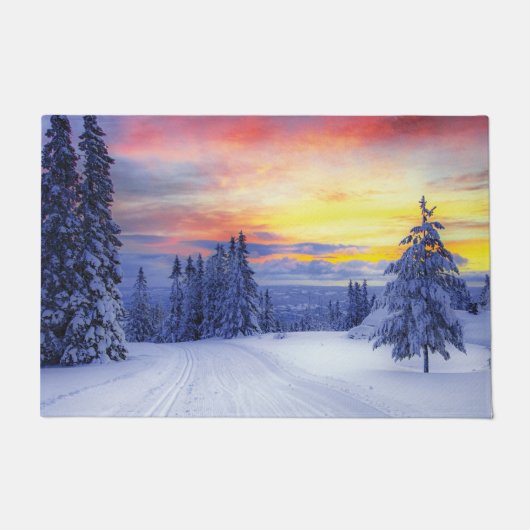 Winterlandschap Deurmat (Voorkant)