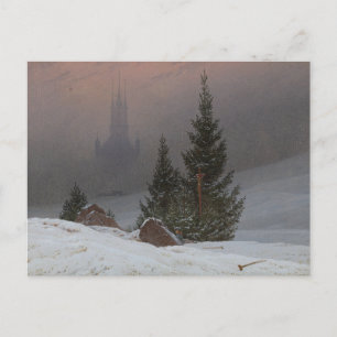 Winterlandschap door Caspar David Friedrich Briefkaart
