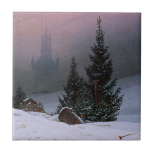 Winterlandschap (door Caspar David Friedrich) Tegeltje