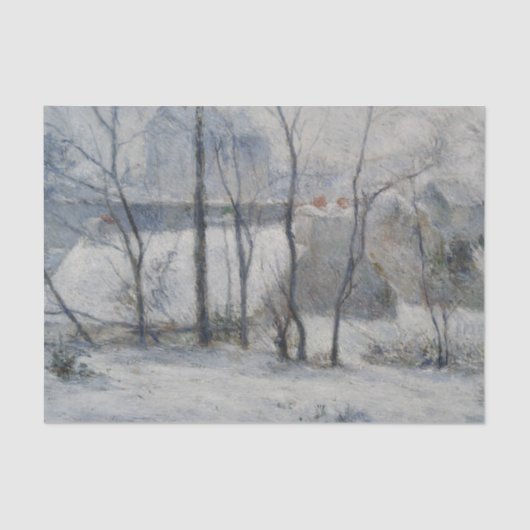 Winterlandschap (door Paul Gaugin) Tissuepapier (Voorkant)