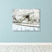 WINTERLANDSCHAP DUBLIN, OHIO CANVAS AFDRUK (Insitu (Houten vloer))