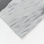 Winterlandschap en -boom, zwart-wit - kunst fleece deken (Hoek)