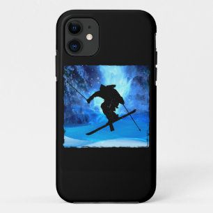 Winterlandschap en Freestyle Skier iPhone 11 Hoesje