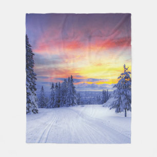 Winterlandschap Fleece Deken