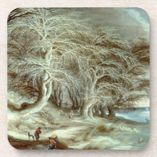 Winterlandschap Gijsbrecht Leytens Bier Onderzetter