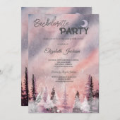 Winterlandschap Greenpine Forest Bachelorette Kaart (Voorkant / Achterkant)