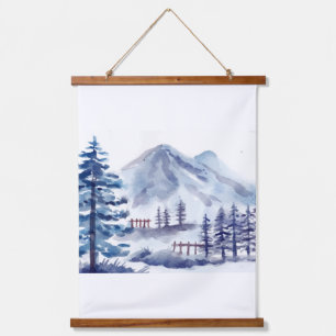 Winterlandschap Hangend Wandkleed