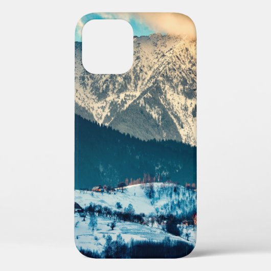 Winterlandschap in het Karpatische gebergte. Bran, Case-Mate iPhone Case (Achterkant)