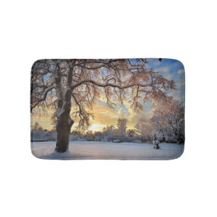 Winterlandschap in Letland Badmat