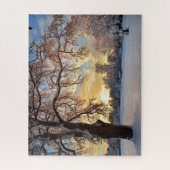 Winterlandschap in Letland Legpuzzel (Verticaal)