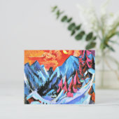 Winterlandschap in maanlicht door Ernst Kirchner Briefkaart (Staand voorkant)