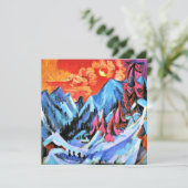 Winterlandschap in Moonlight door Ernst Kirchner Kaart (Staand voorkant)