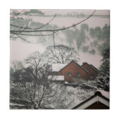 Winterlandschap in Powys Wales Tegeltje (Voorkant)