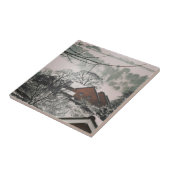 Winterlandschap in Powys Wales Tegeltje (Zijkant)