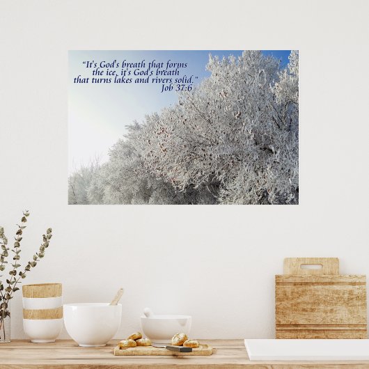 Winterlandschap Inspiratieposter Poster (Keuken)