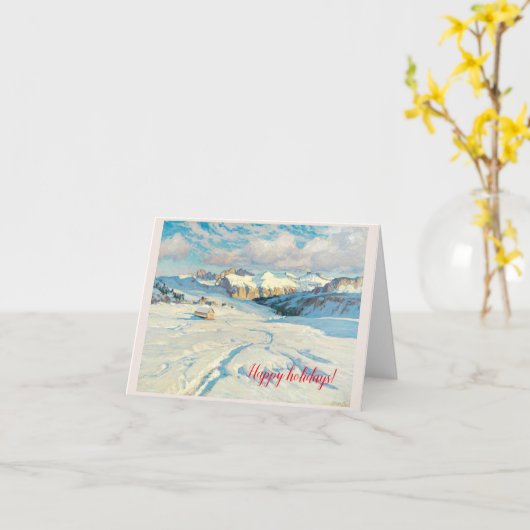 Winterlandschap Kaart (Gele Bloem)