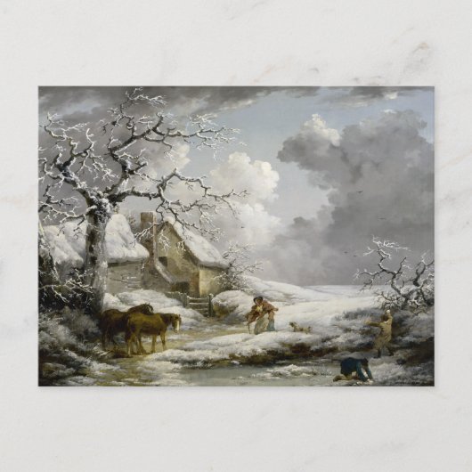 winterlandschap kerstprint feestdagenkaart (Voorkant)