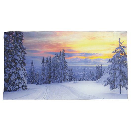 Winterlandschap Kussensloop (Voorkant-Rechts)