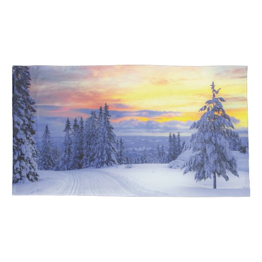 Winterlandschap Kussensloop (Achterkant-Links)