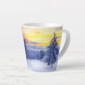 Winterlandschap Latte Mok (Rechterhoek)