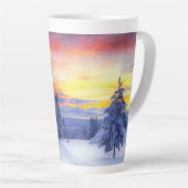 Winterlandschap Latte Mok (Rechterhoek)