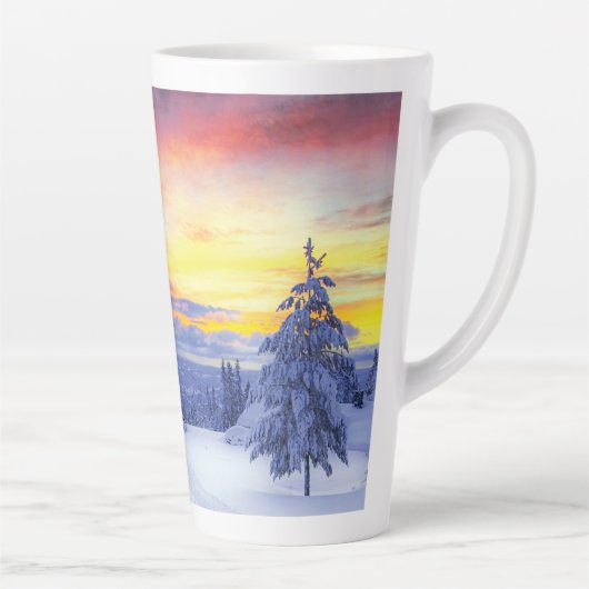 Winterlandschap Latte Mok (Rechts)