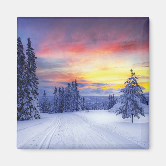 Winterlandschap Magneet (Voorkant)