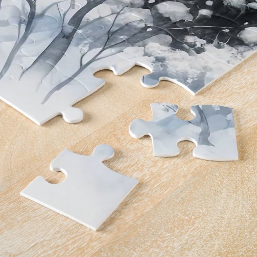Winterlandschap met Beer Legpuzzel (Zijkant)