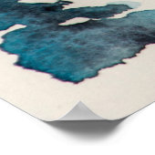 Winterlandschap met bergdorp bedekt met poster (Hoek)